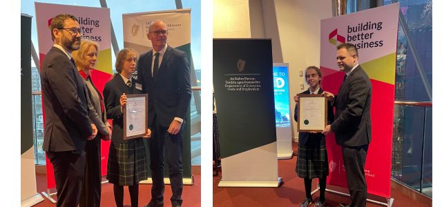 16-year-old inventor awarded Irish Patent Certificate for her system for detecting moving objects for use by visually impaired people