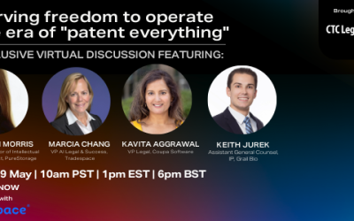 Live Webinar: Reserving freedom to operate in the era of “patent everything”